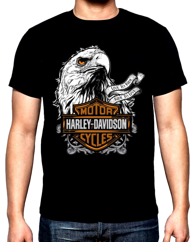 T-SHIRTS Harley Davidson, eagle, classic, men's  t-shirt, 100% cotton, S to 5XL